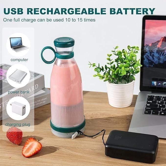 Portable Blender for Smoothie, Milk Shakes, Crushing Ice and Juices, USB Rechargeable Blender